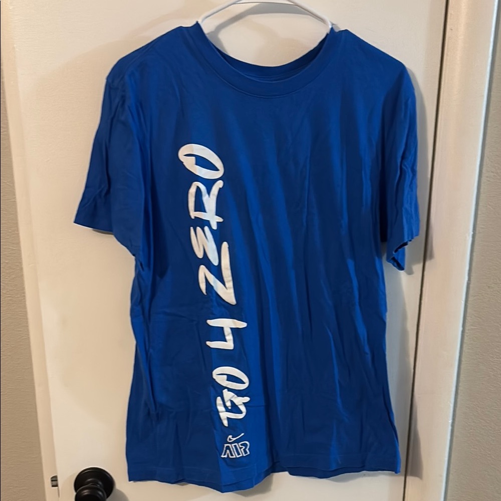 Nike Blue Tee with White Logo